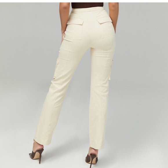 Mistress Rocks Slim Straight Khaki Cargo Pants - Picture 3 of 6